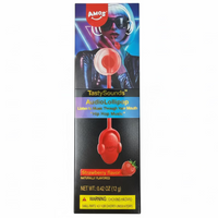 Amos TastySounds Audio Lollipop - Strawberry - 0.42oz