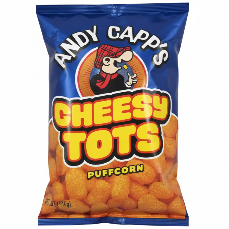 Andy Capp's Cheesy Tots Puffcorn - 1.5oz