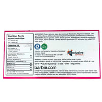 Barbie Candy Case - 6g Nutrition Facts Ingredients-Barbie Toys-Party Favors-Pink Candy