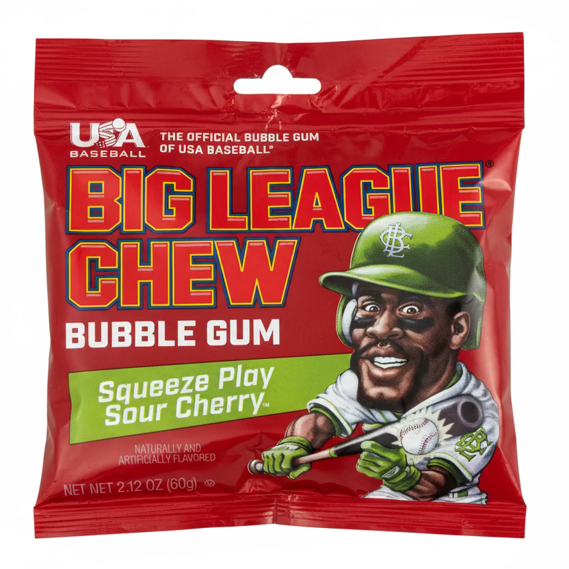 Big League Chew Sour Cherry Pouch - 2.12oz