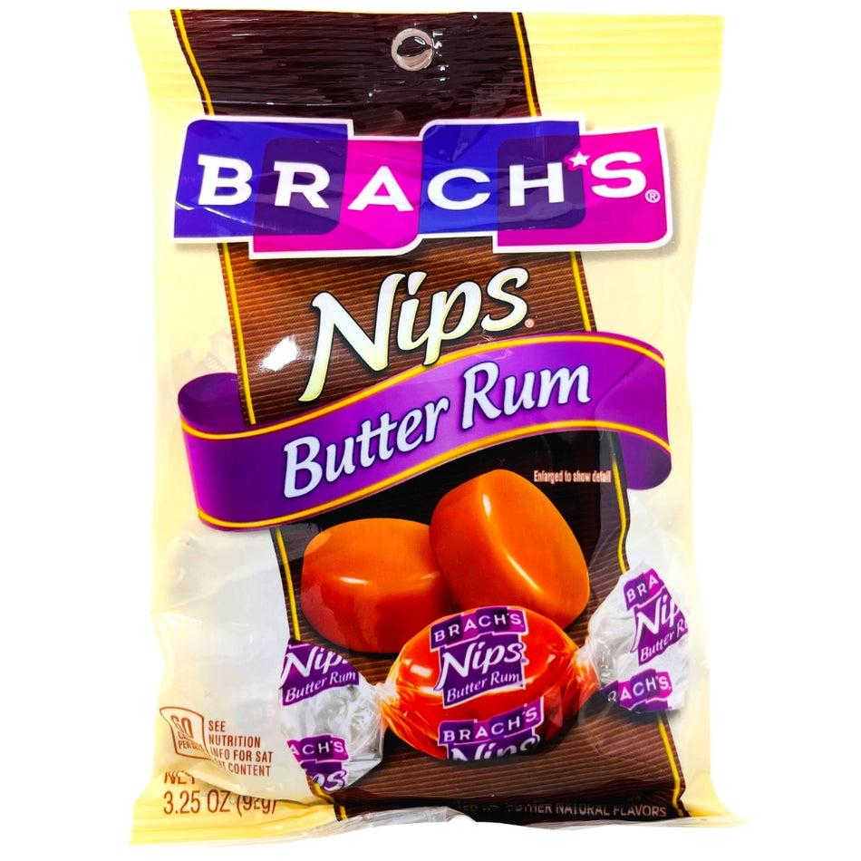 Brachs Nips Butter Rum Hard Candy-Butter Rum Candy-Hard candies