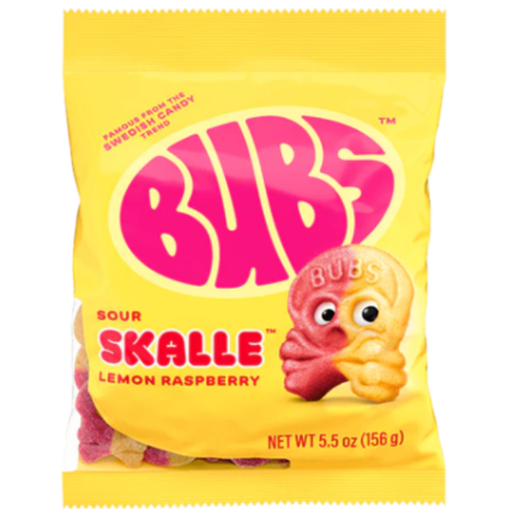Bubs Sour Skull Lemon Raspberry 5 5oz Candy Funhouse US bubs-sour-skull-lemon-raspberry-5-5oz-candy-funhouse-us