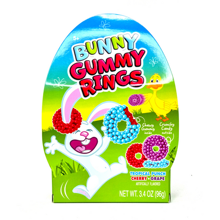 Bunny Gummy Rings Egg Box- 3.4oz