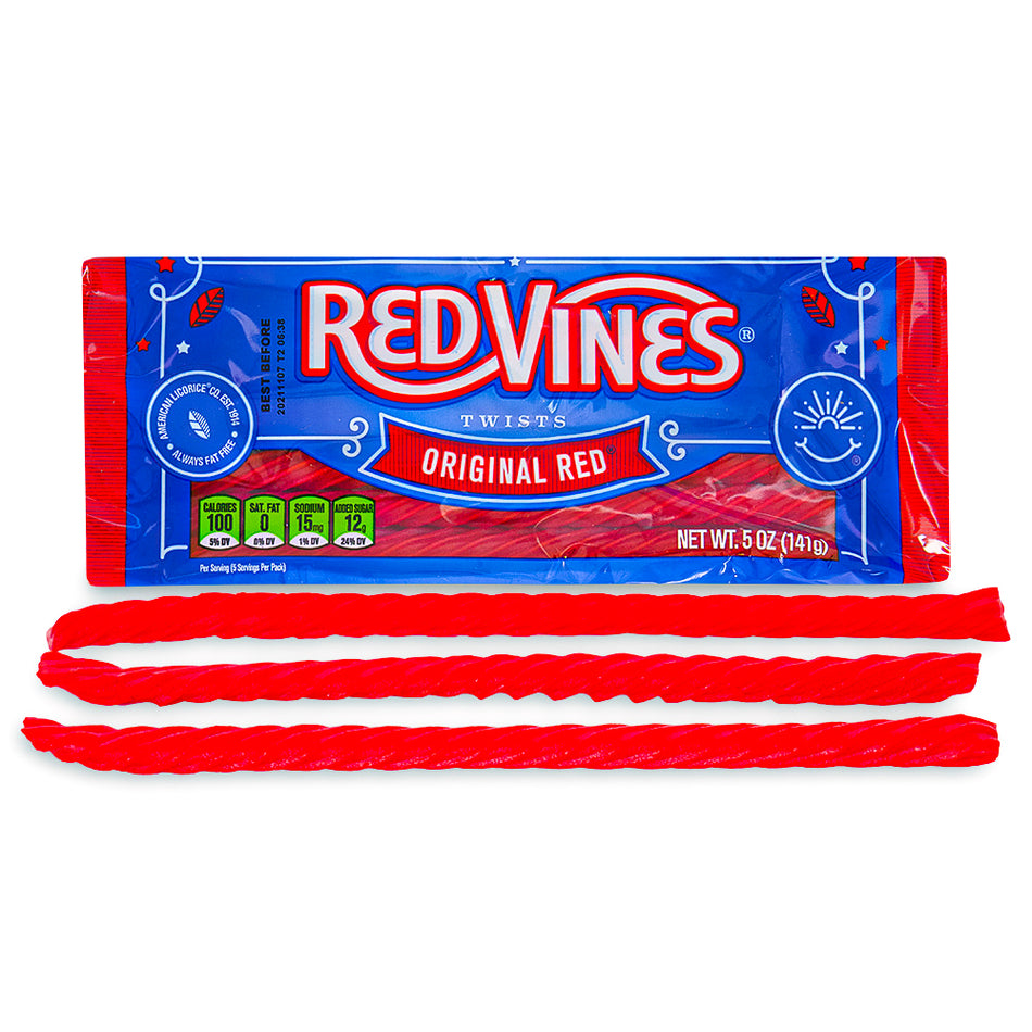 Red Vines Original Red Licorice Twists - 5oz-red vines-licorice candy-Kosher candy