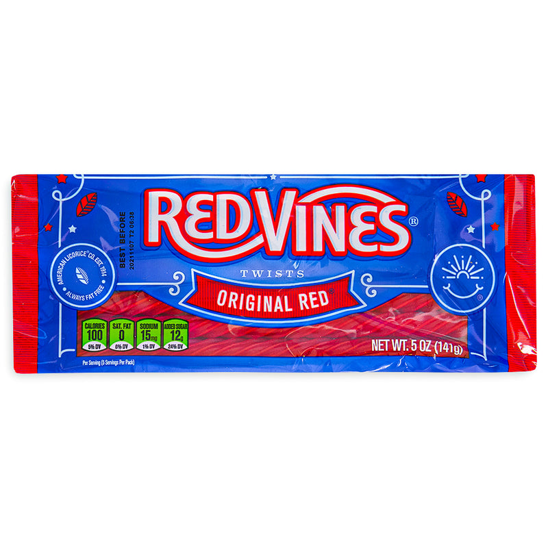 Red Vines Original Red Licorice Twists - 5oz-red vines-licorice candy-Kosher candy