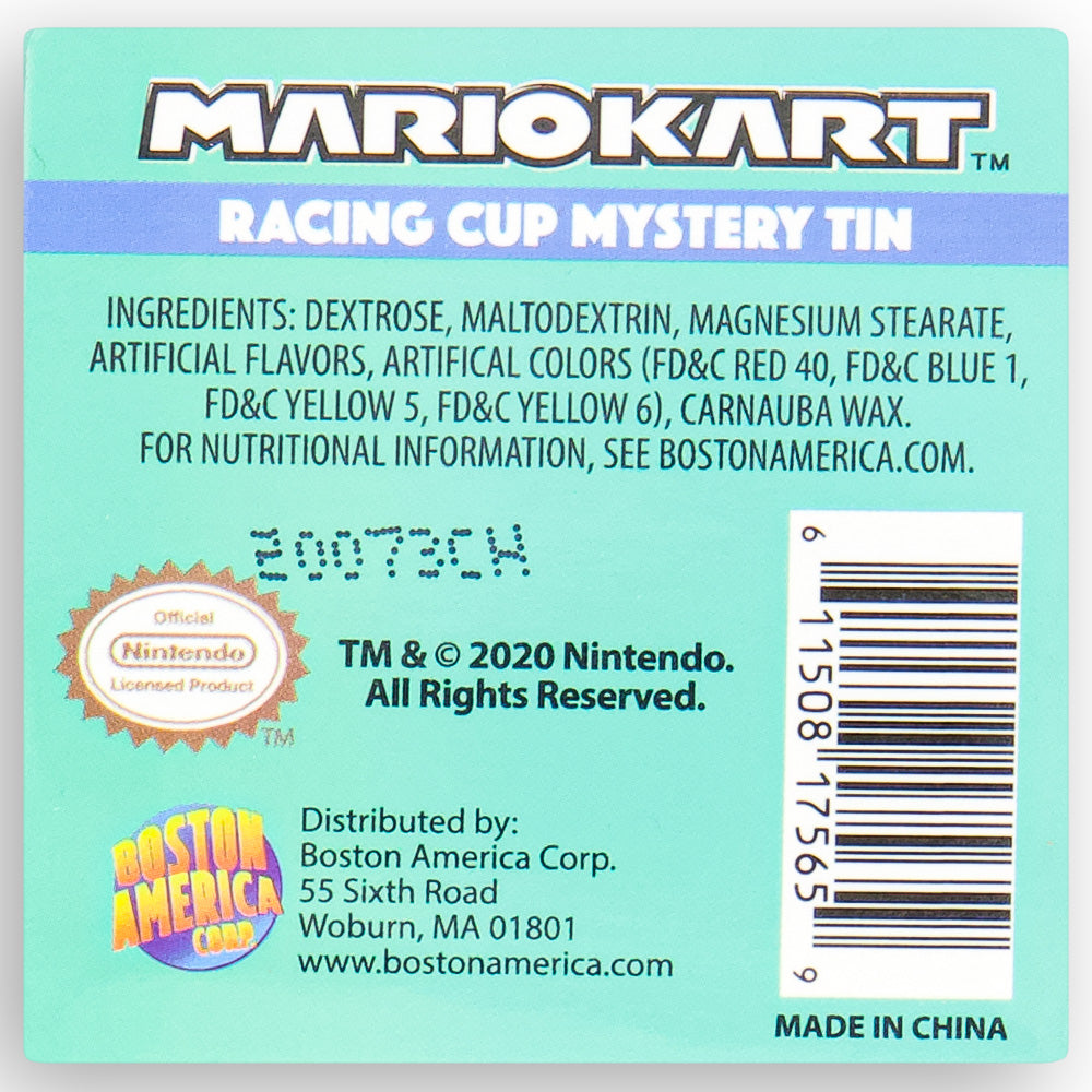 Boston America Mario Kart Mystery Item Box Nutrition Facts Ingredients
