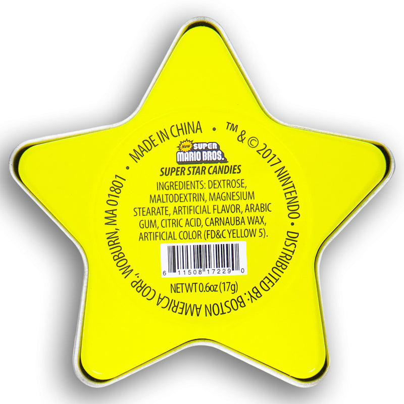 Boston America Super Mario Super Star Mints Candy Nutrition Facts Ingredients