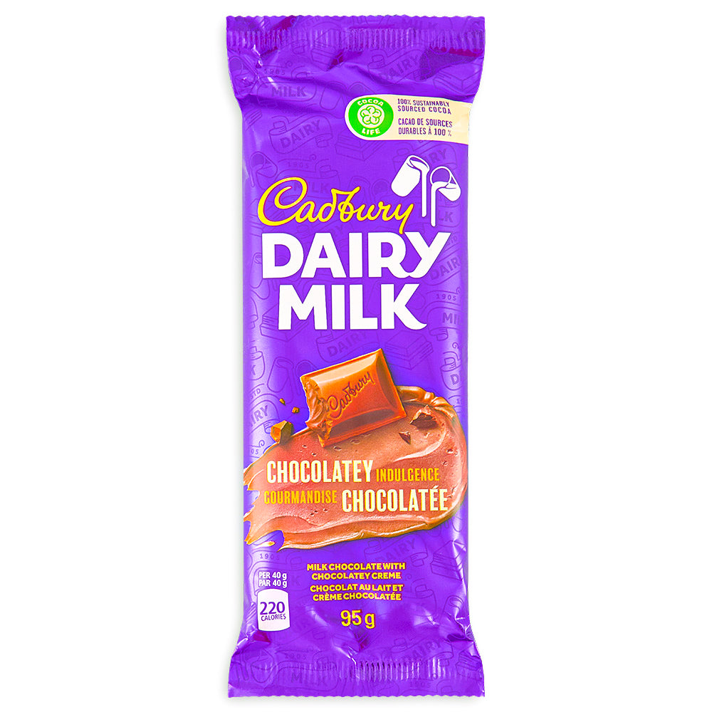 Cadbury Dairy Milk Chocolatey Indulgence Bar - 95g - Canadian Chocolate Bars