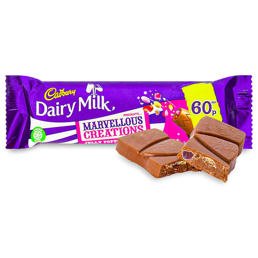 Cadbury Dairy Milk Marvelous Creations Jelly Popping Candy (UK) - 47g - British Chocolate from Cadbury.