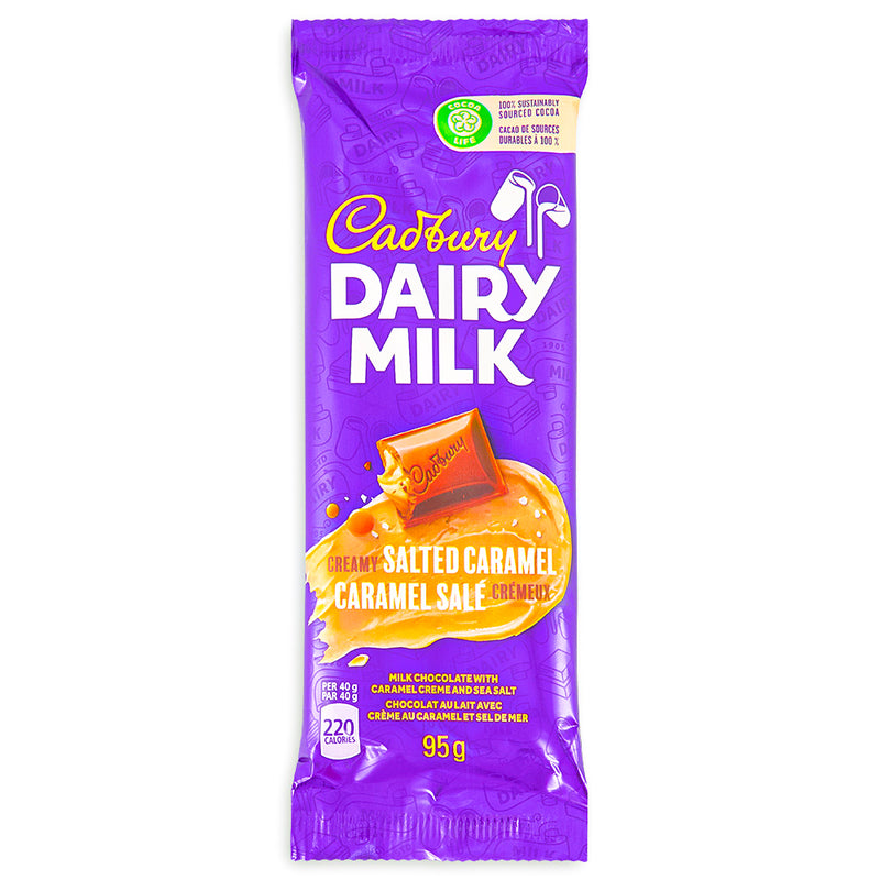 Cadbury Dairy Milk Creamy Salted Caramel Bar - 95g - Cadbury Chocolate Bars