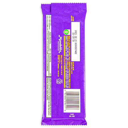 Cadbury Dairy Milk Smooth Vanilla Creme Bar - 95g - Cadbury Canada - Nutrition Facts Ingredients