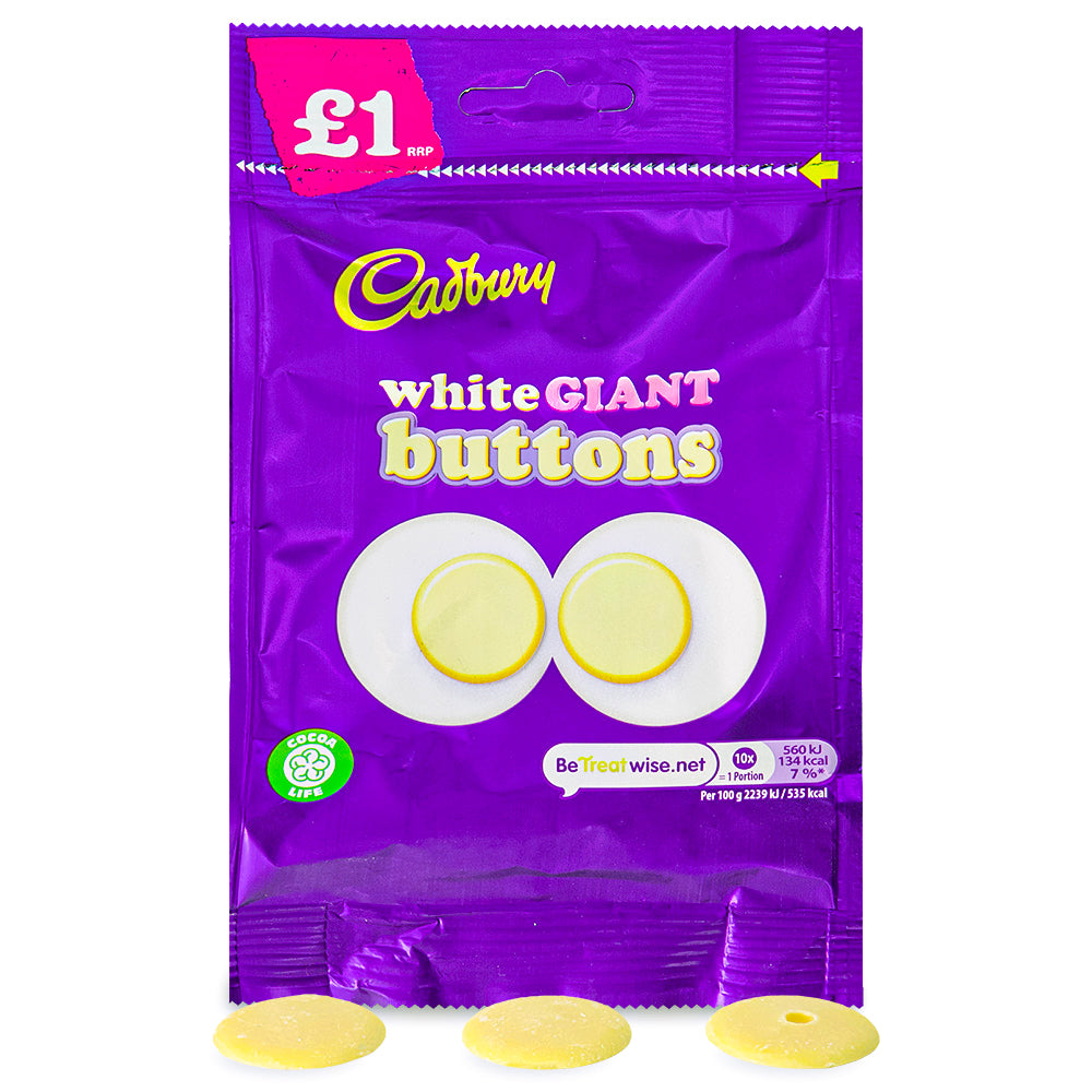 Cadbury Dairy Milk Giant Buttons White Chocolate (UK) - 95g