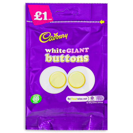 Cadbury Dairy Milk Giant Buttons White Chocolate (UK) - 95g