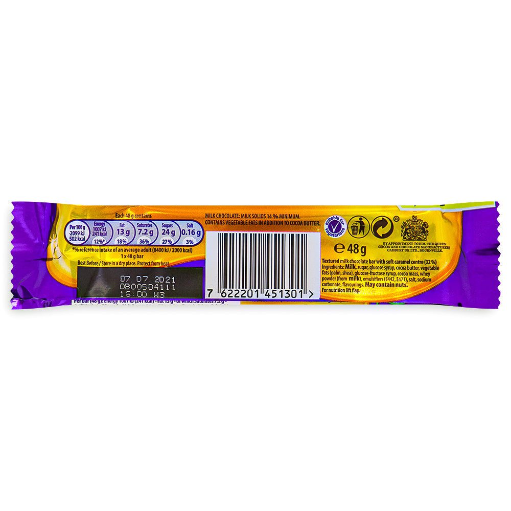 Cadbury Wispa Gold (UK) - 48g Nutrition Facts Ingredients - Cadbury Chocolate Bars