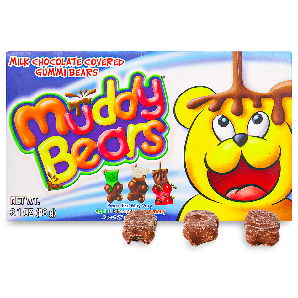 Muddy Bears Theater Box - 3.1 oz.-Muddy bears-Milk chocolate-Gummy bears
