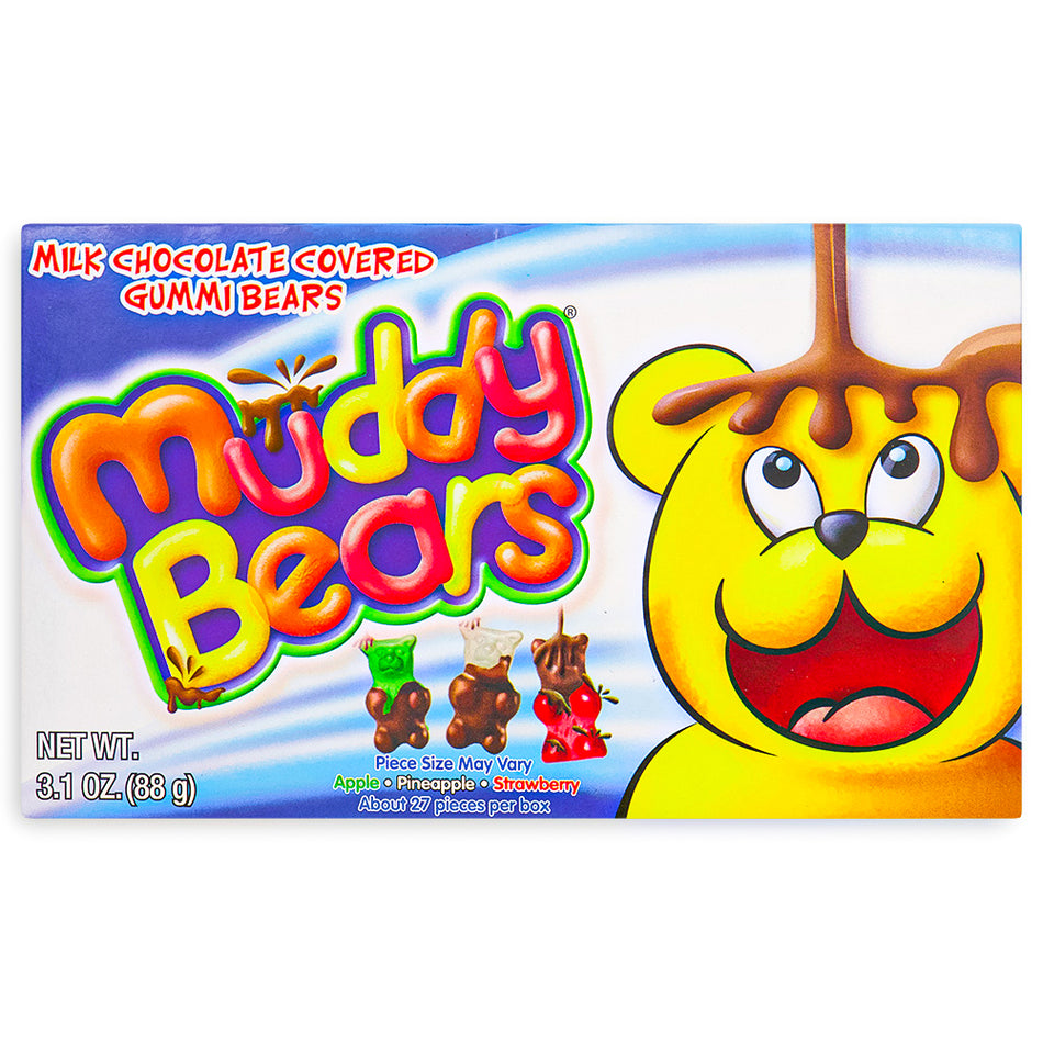 Muddy Bears Theater Box - 3.1 oz.-Muddy bears-Milk chocolate-Gummy bears