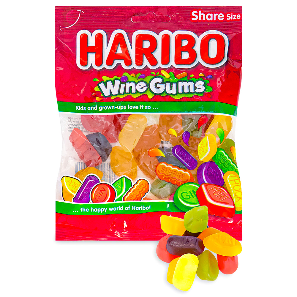 Haribo Wine Gums UK - 160g-Haribo-British candy-wine gums