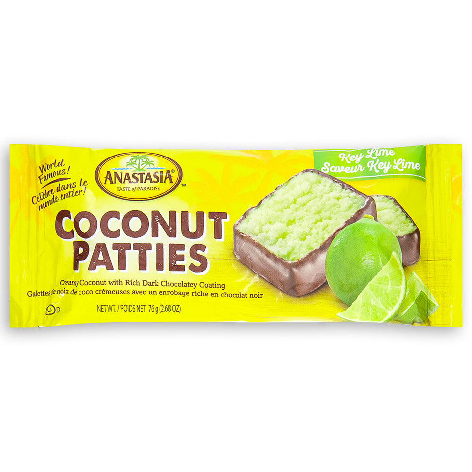 Anastasia Key Lime Coconut Patties - 70g-Anastasia coconut patties-Key lime cake-coconut desserts