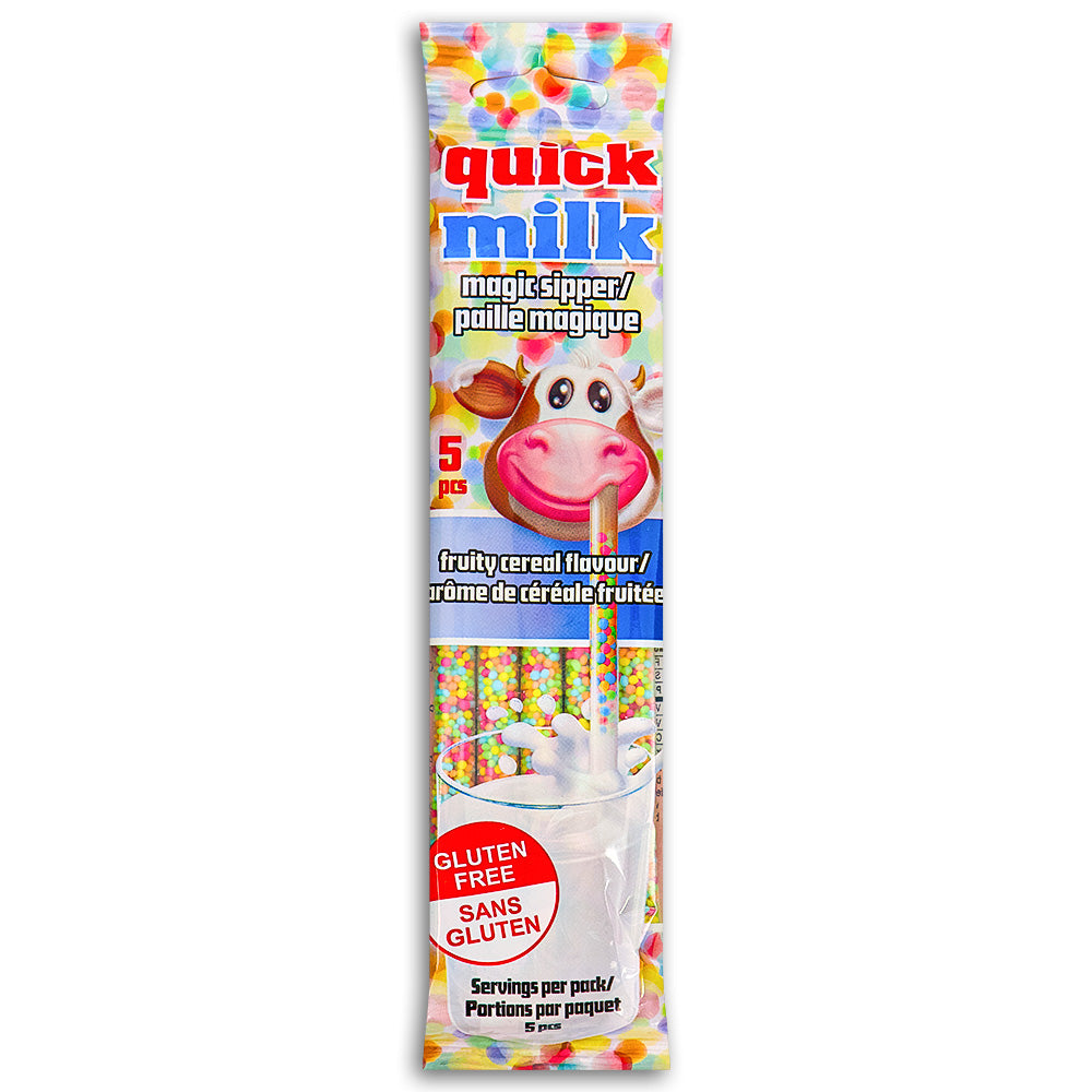 Quick Milk Magic Sipper Fruity Cereal Straws - 36g