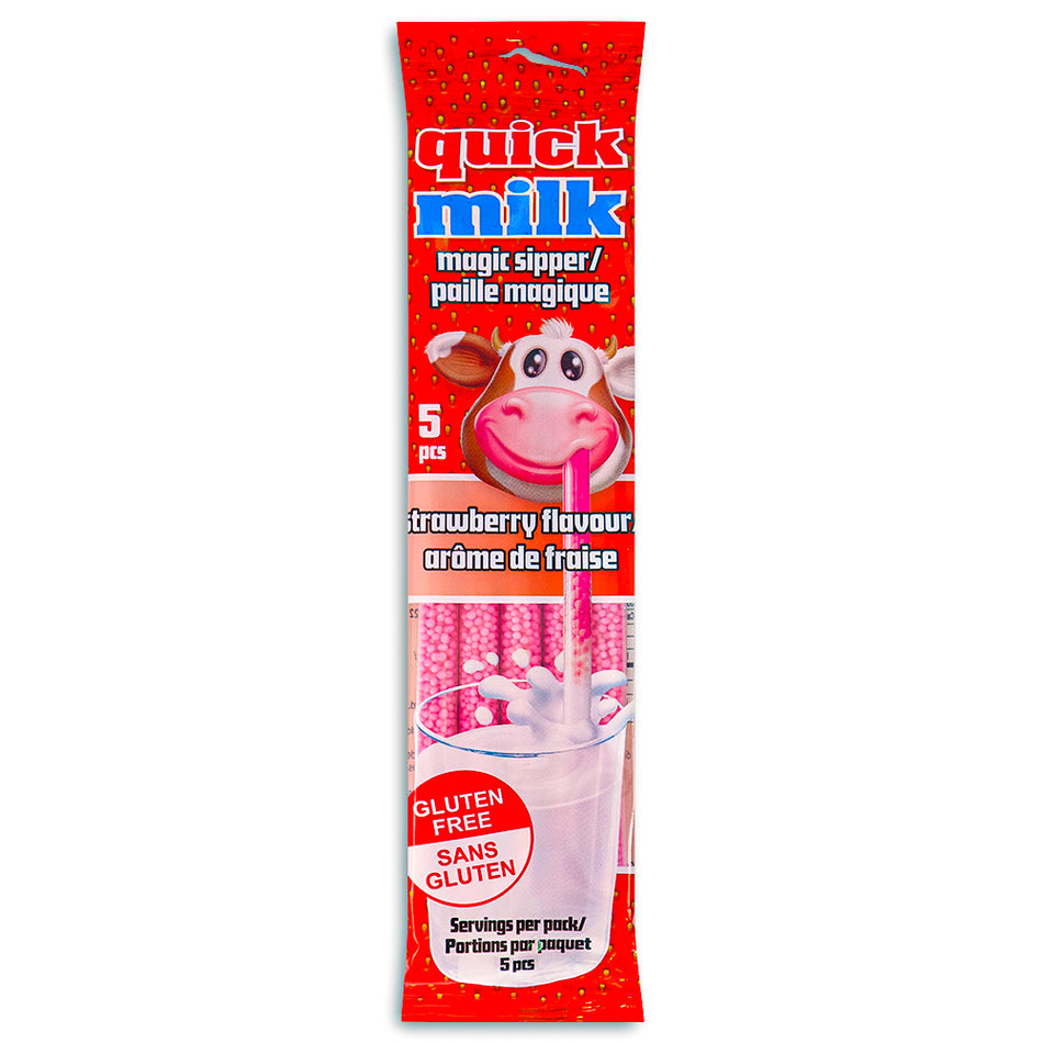 Quick Milk Magic Sipper Strawberry Straws - 36g
