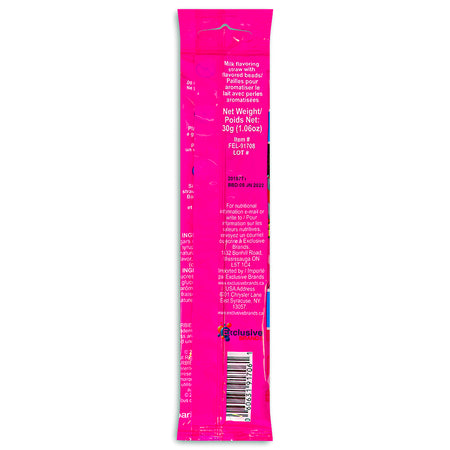 Quick Milk Magic Sipper Barbie Straws - 36g Nutrition Facts Ingredients