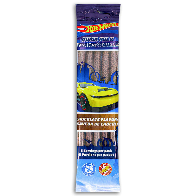 Hot Wheels Quick Milk Straws - Chocolate 30g - Milk Straws
