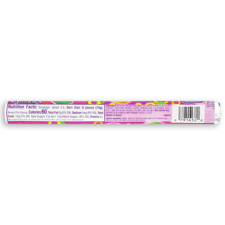 Original Spree Candy Rolls - 1.77 oz. Nutrition Facts Ingredients - Spree Candy