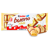Kinder Bueno White Chocolate Bar-kinder bueno-kinder bueno white-White chocolate