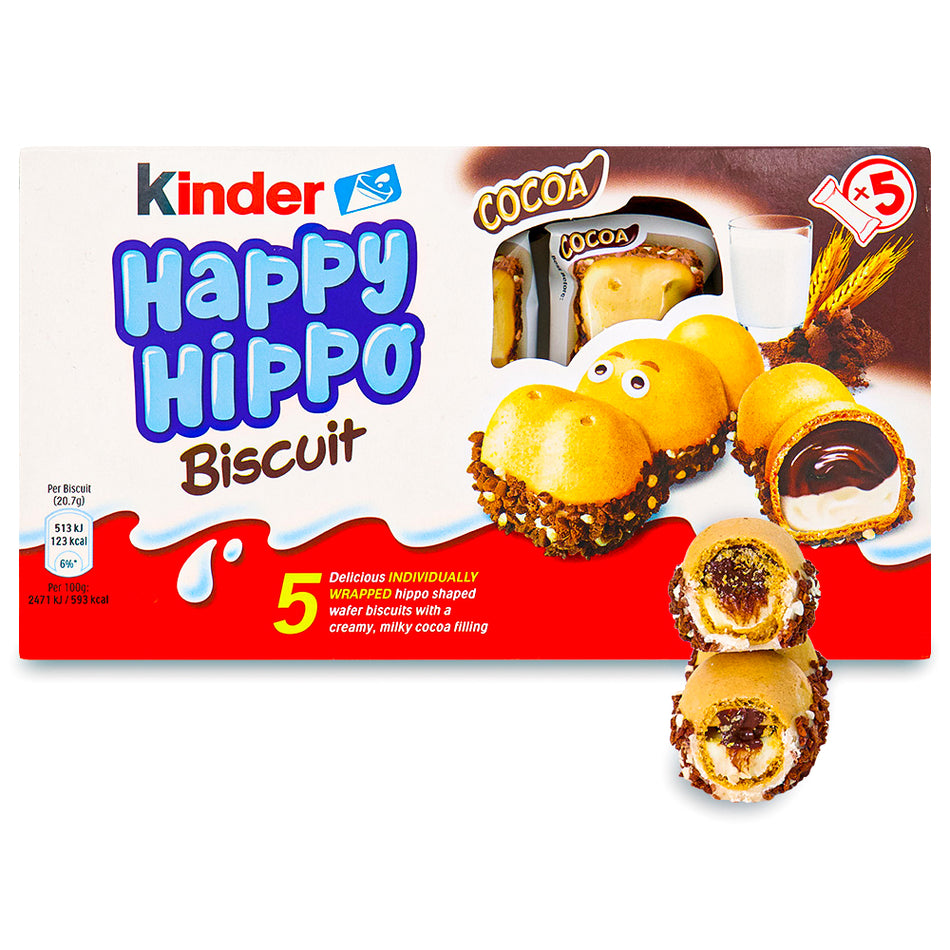 Kinder Happy Hippo Cocoa Cream 5 Pack UK - 105g - Kinder Chocolate