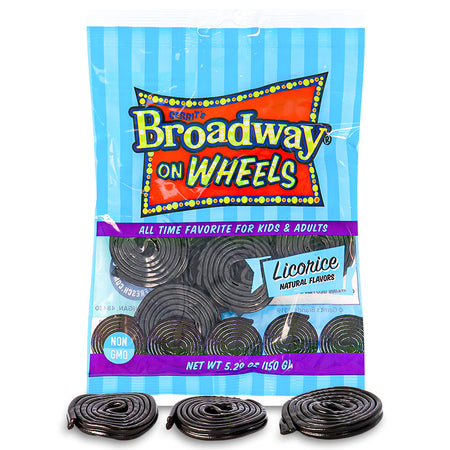 Gerrit's Broadway on Wheels Black Licorice Wheels - 5.29oz-Licorice-Old fashioned candy-black licorice
