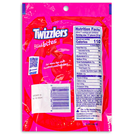 Twizzlers Strawberry Filled Bites - 8oz Nutrition Facts Ingredients, Twizzlers Strawberry Filled Bites, Berry Bliss, Chewy Delights, Fruity Strawberry Center, Signature Chewiness, Flavor Explosion, Movie Snacking, Berrylicious Adventure, Pop and Chew, Strawberry Fun, twizzler, twizzlers, twizzlers licorice, twizzler licorice, twizzlers candy, twizzler candy