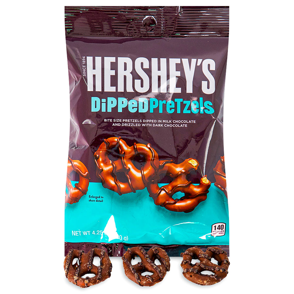 Hershey's Dipped Pretzels - 4.25oz-Pretzels-Chocolate covered pretzels-Hershey’s milk chocolate