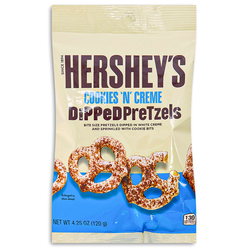 Hershey's Cookies 'n' Creme Dipped Pretzels - 4.25oz-Pretzels-Chocolate covered pretzels-Hershey cookies and cream