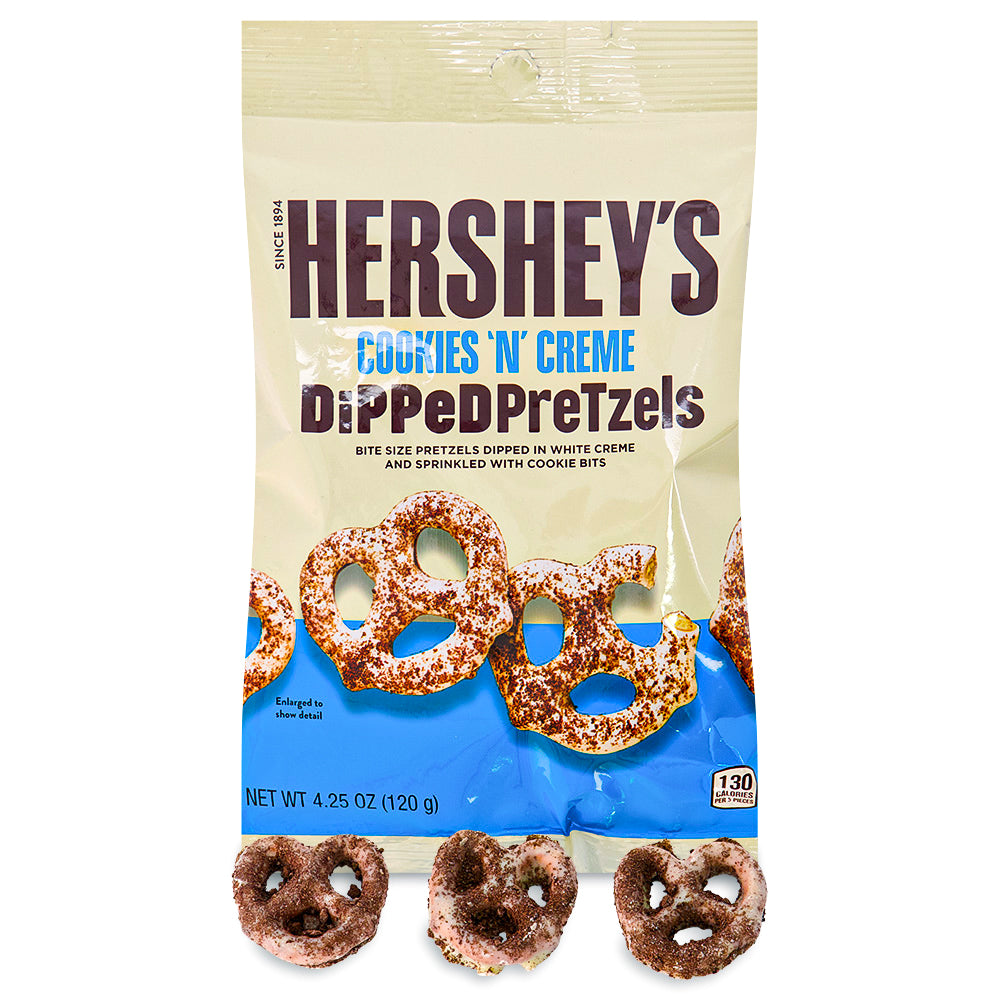 Hershey's Cookies 'n' Creme Dipped Pretzels - 4.25oz-Pretzels-Chocolate covered pretzels-Hershey cookies and cream