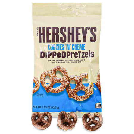 Hershey's Cookies 'n' Creme Dipped Pretzels - 4.25oz-Pretzels-Chocolate covered pretzels-Hershey cookies and cream