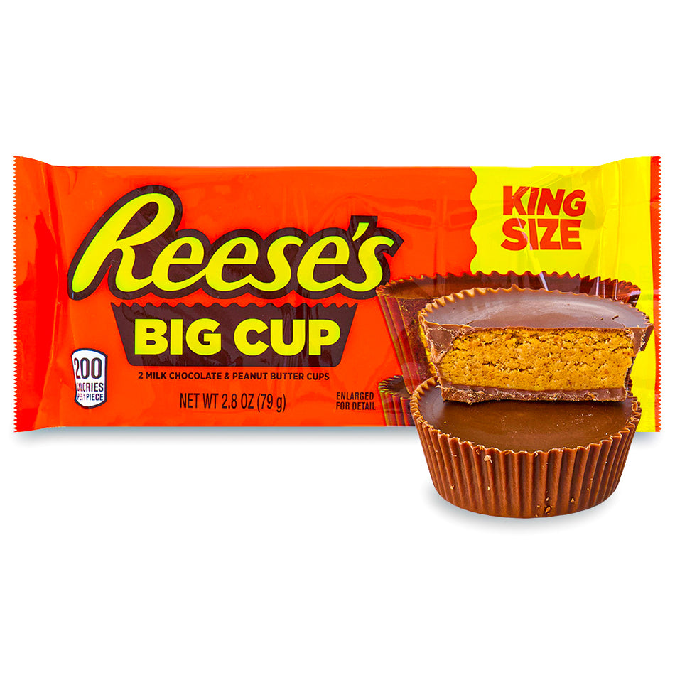 Reese Big Cup King Size - 79g, Reese Big Cup King Size, Peanut Butter Cup, Colossal Candy, Creamy Peanut Butter, Milk Chocolate Coating, Whimsical Treat, Peanut Butter Bliss, Candy Delight, Sweet Indulgence, King-Sized Joy, reeses peanut butter cups, reeses chocolate, reeses cups, reeses peanut cups