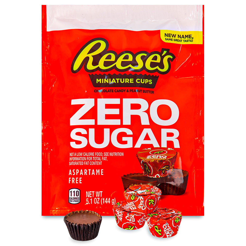 Reese's Zero Sugar Miniature Cups - 5.1oz-Sugar Free Candy-Zero sugar candy-reese's peanut butter cups-reese's cups