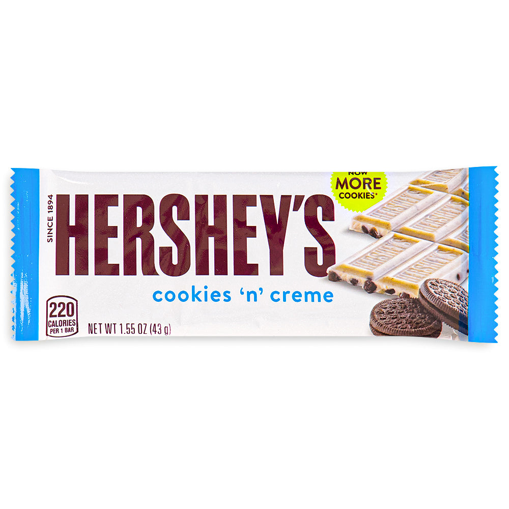 Hershey's Cookies 'N' Creme - 1.55oz-Hershey’s cookies n creme-Chocolate bar-cookies n cream
