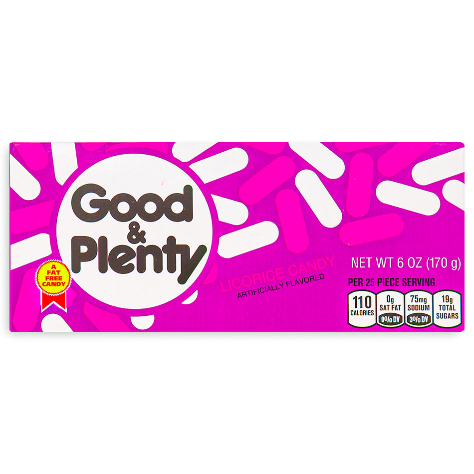 Good & Plenty Candy Theatre Pack - 6oz-good and plenty-Licorice-Old fashioned candy 