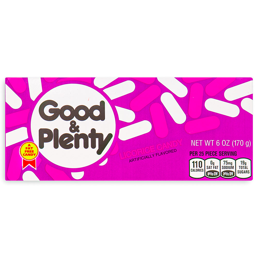 Good & Plenty Candy Theatre Pack - 6oz-good and plenty-Licorice-Old fashioned candy 