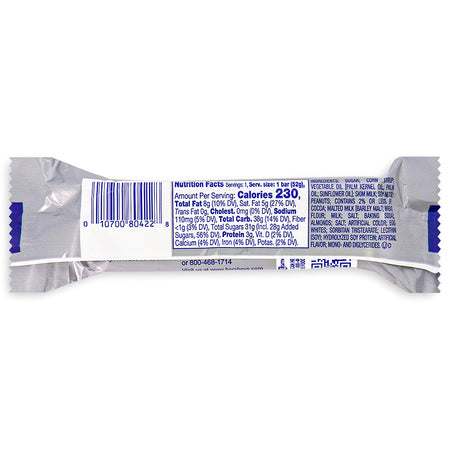 Zero Candy Bar - 1.85oz Nutrition Facts Ingredients-Zero candy bar-Nougat-white chocolate