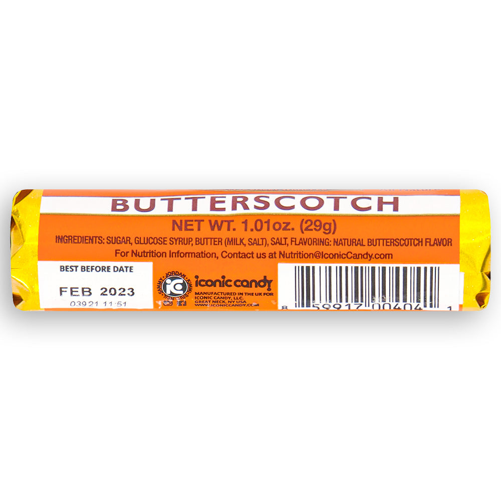 Reed's Butterscotch Candy Rolls Nutrition Facts Ingredients-Old fashioned candy-butterscotch