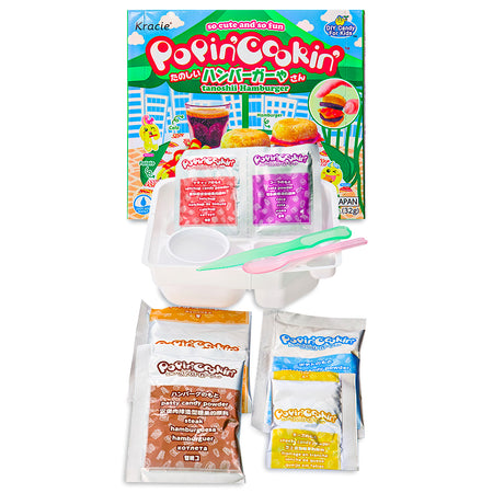 Japanese Kracie Popin' Cookin' DIY Kit - Hamburger Open