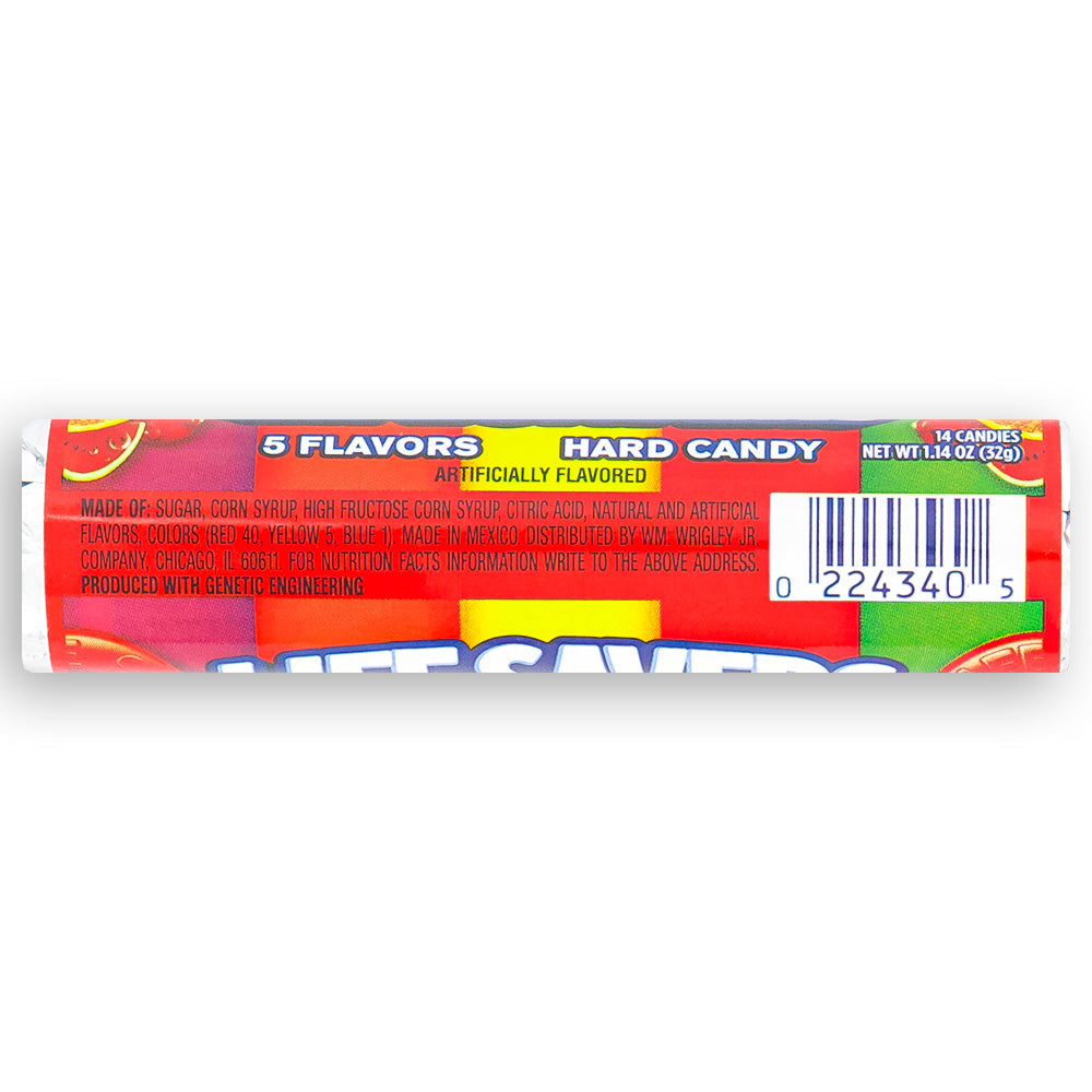 Lifesavers 5 Flavors Candy Rolls Nutrition Facts Ingredients-Lifesavers-gummies