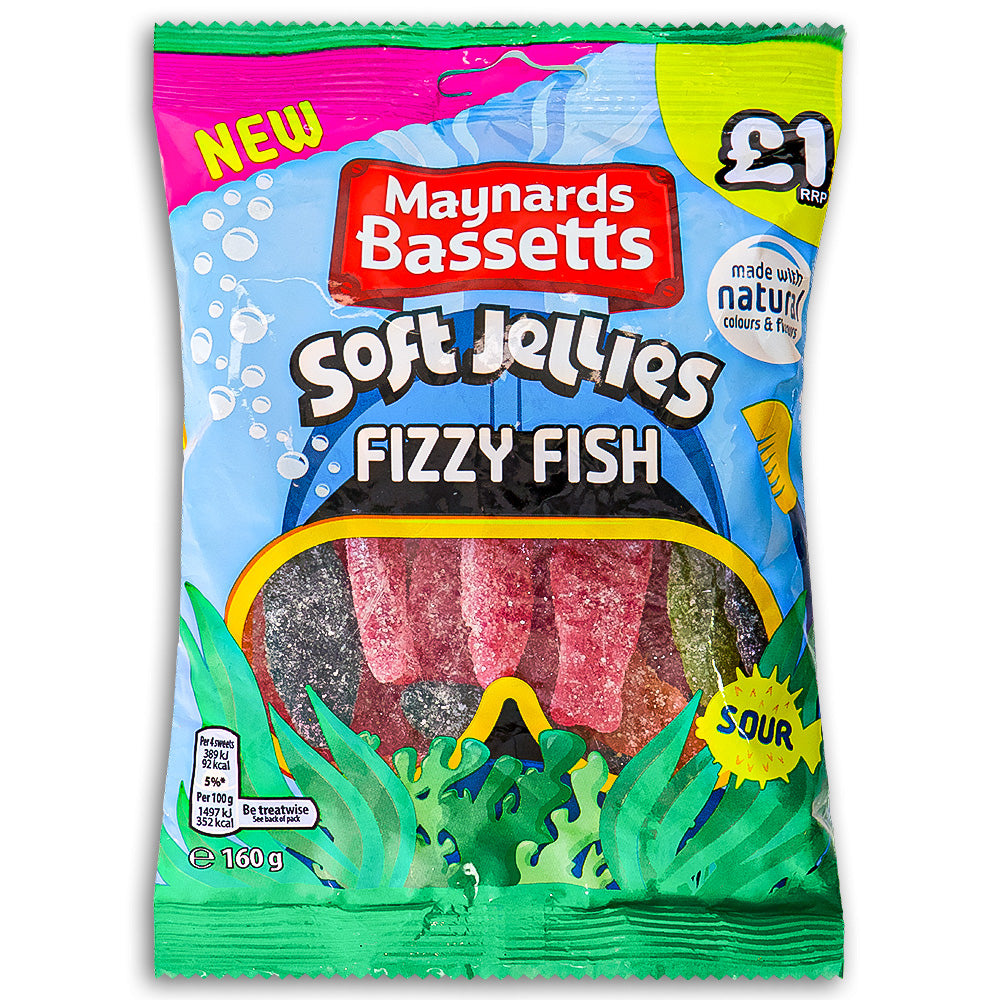 Maynards Bassetts Fizzy Fish Jellies (UK) - 130g