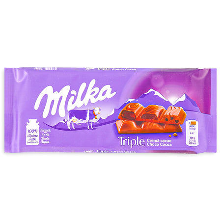 Milka Triple Choco Cocoa Chocolate Bar