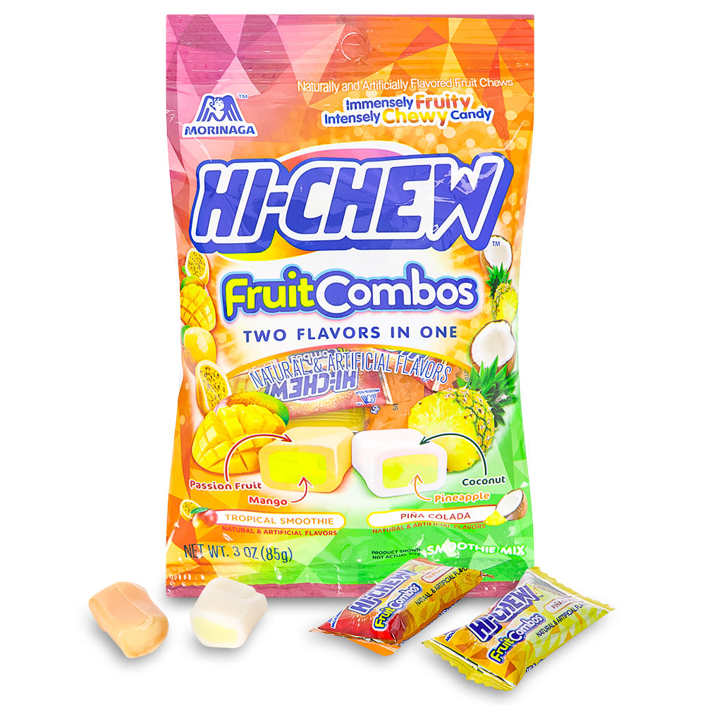 Hi-Chew Fruit Combos - 85 g-hi chew candy-hi chew flavors-Fruit candy-chewy candy