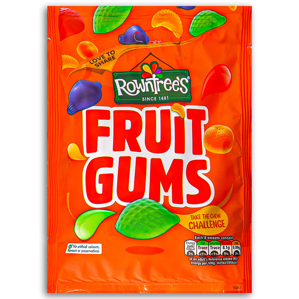 Rowntrees Fruit Gums UK - 150g-British candy-Fruit gums-Fruit candy-Chewy candy