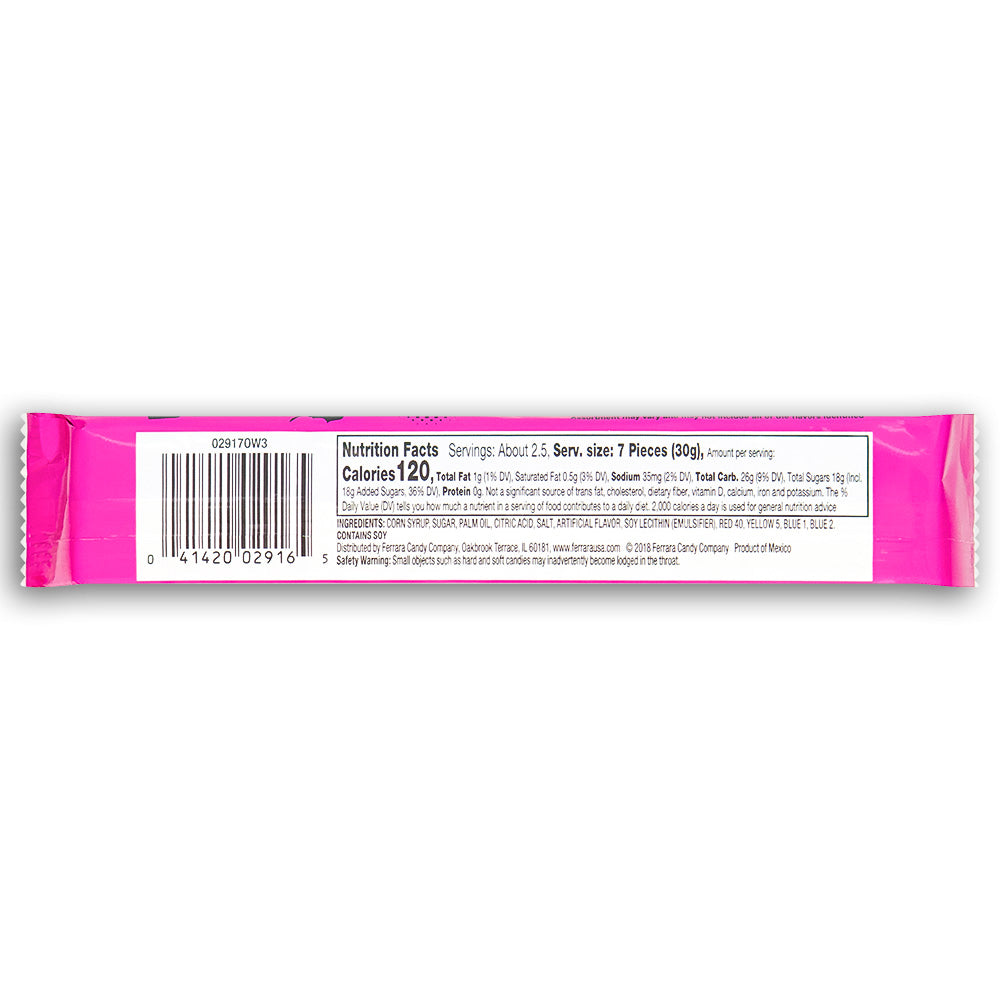 Now and Later Candy - Original Mix-2.44 oz. Nutrition Facts Ingredients