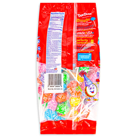 Dum Dums Color Party Assorted Rainbow Lollipops-75 CT Nutrition Facts Ingredients